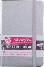 Μπλοκ Σχεδίου Sketchbook Talens 9x14cm 140gr 80 Φύλλα Shiny Silver