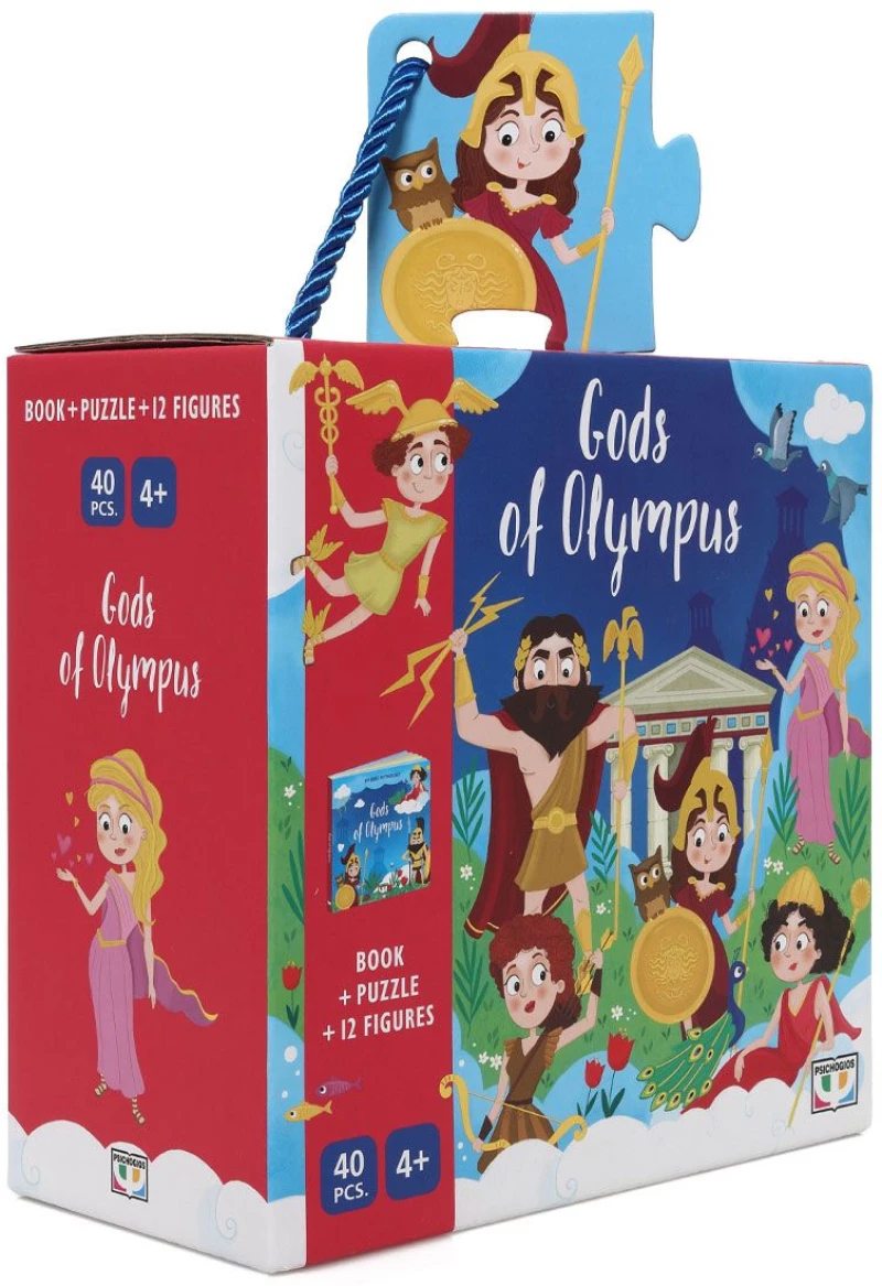 GODS OF OLYMPUS - BOOK AND 40 PCS. PUZZLE WITH STANDING PIECES
