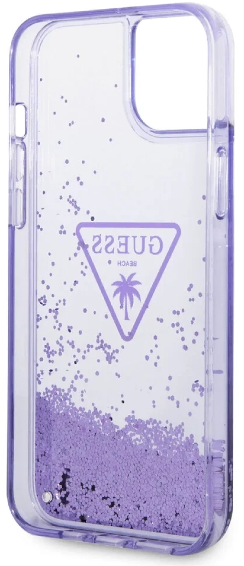 Guess iPhone 14 & 15 Plus Hardcase Backcover - Liquid Glitter - Translucent - Purple -(GUHCP14MLFCTPU)