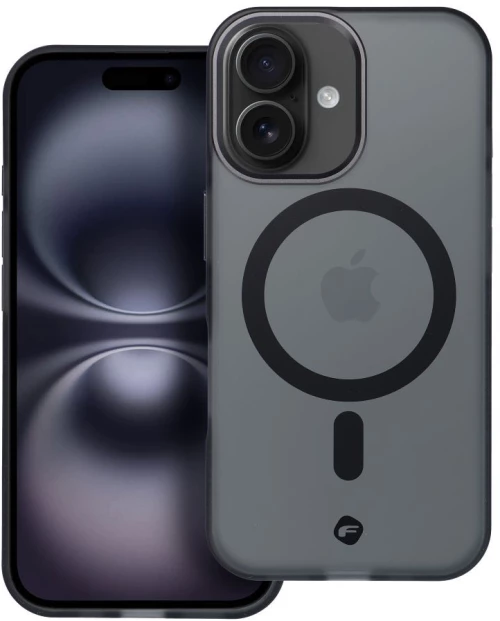 FORCELL F-PROTECT Θήκη πλάτης Military με MagSafe για iPhone 16 smoky black