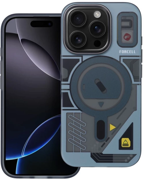 FORCELL F-PROTECT Θήκη πλάτης Military με MagSafe για iPhone 16 Pro cyber grey
