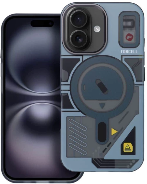 FORCELL F-PROTECT Θήκη πλάτης Military με MagSafe για iPhone 16 cyber grey