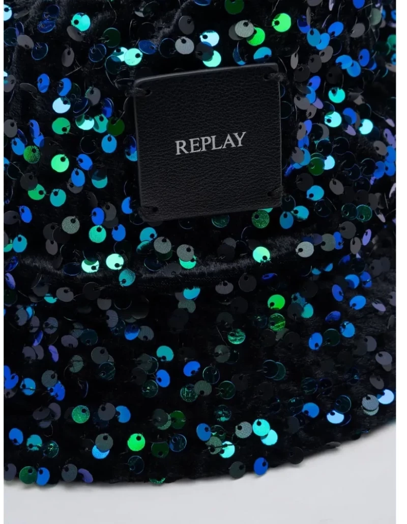 Replay Woman Sequinned Bucket Hat