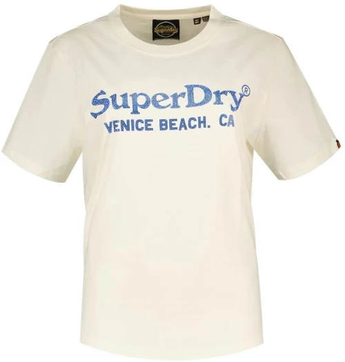 SUPERDRY TUR VENUE METALLIC TEE (W1011617B-1KZ)