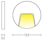 Απλίκα Φωτιστικό Τοίχου Στρογγυλό LED 3W IP54 3000K Step Zambelis E184 Λευκό