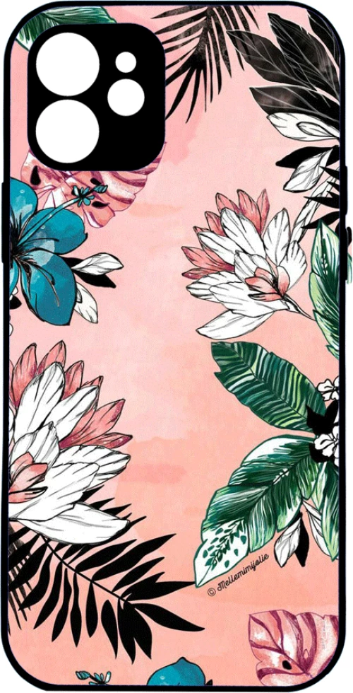 flowers on pink background IPhone 15 Pro