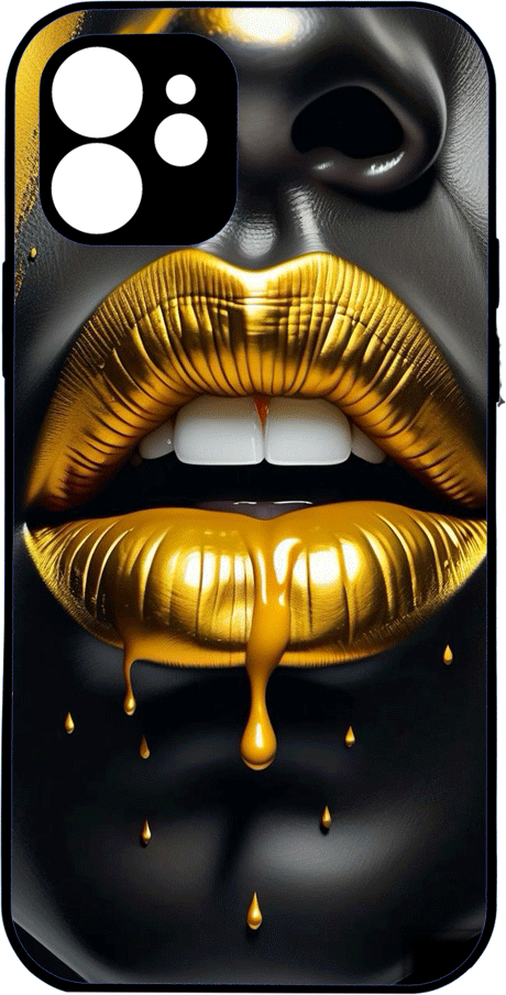 Gold lips IPhone 15 Pro