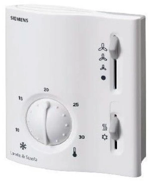 Επίτοιχο χειριστήριο για έλεγχο fan coil units δισωληνίου δικτύου Siemens RAB11 Λευκό