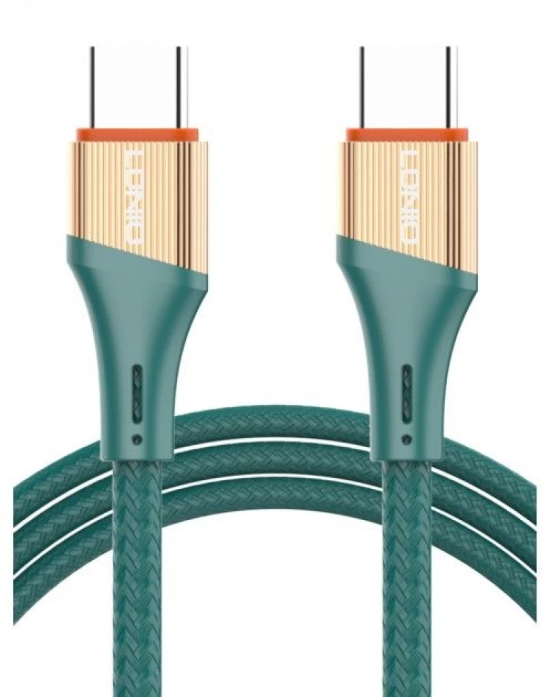 Καλώδιο USB-c Σε USB-c Lc631c 65W Pd 1m Πράσινο LDNIO 5210131078624