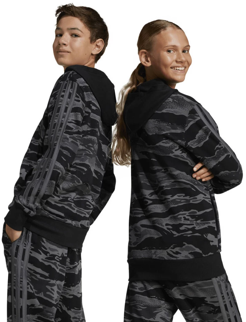 Παιδική Ζακέτα Adidas Seasonal Essentials Camo Black / Grey Five  Μαύρο