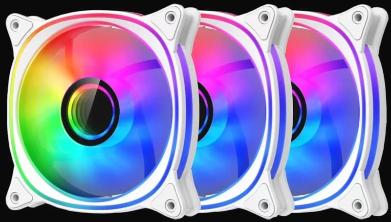 Case Fans Lc-power Lc-cf-120-argb-kit-r-w * 3 Reversed With Controller White