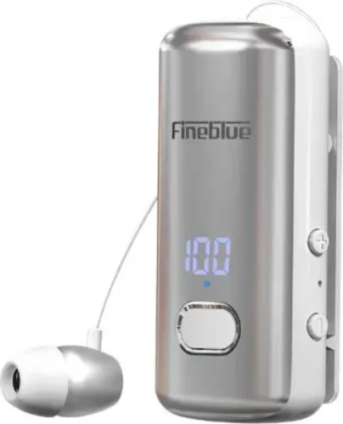 Fineblue F580 In-ear Bluetooth Handsfree Ακουστικό Ασημί