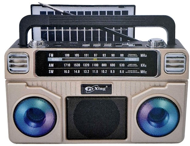 Επαναφορτιζόμενο ραδιόφωνο με ηλιακό πάνελ - PX-730BTS - 457309 - Gold 457309_g