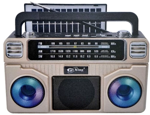 Επαναφορτιζόμενο ραδιόφωνο με ηλιακό πάνελ - PX-730BTS - 457309 - Gold 457309_g