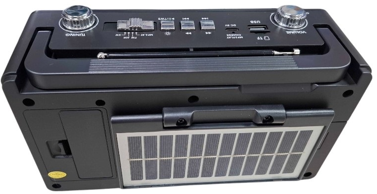 Επαναφορτιζόμενο ραδιόφωνο με ηλιακό πάνελ - PX-730BTS - 457309 - Gold 457309_g