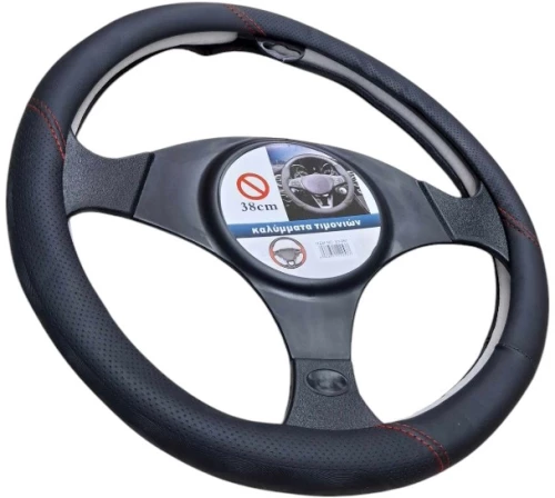 Κάλυμμα τιμονιού αυτοκινήτου - XY-057 - 122537 - Black/Red 122537_r