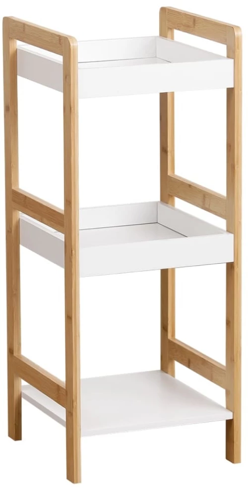 Eurocasa 9964 Επιδαπέδια Ραφιέρα Μπάνιου Bamboo με 3 Ράφια