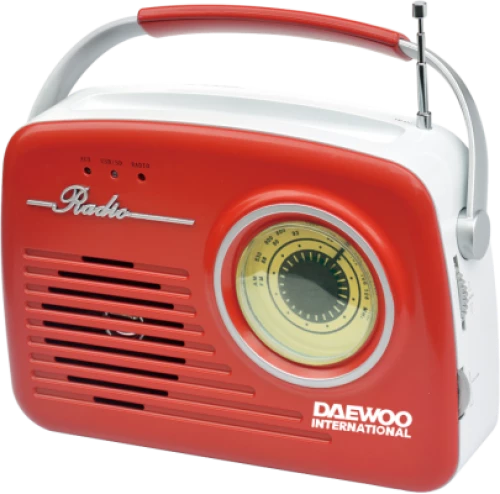Daewoo Ραδιόφωνο Αναλογικό Retro με usb - Κόκκινο DRP 130R