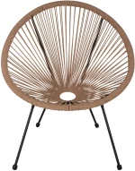 ΣΕΤ ΕΞΩΤΕΡΙΚΟΥ ΧΩΡΟΥ 3ΤΜΧ ACAPULCO HM21100 TWISTED WICKER-ΜΕΤΑΛΛΟ (1 τεμ.)