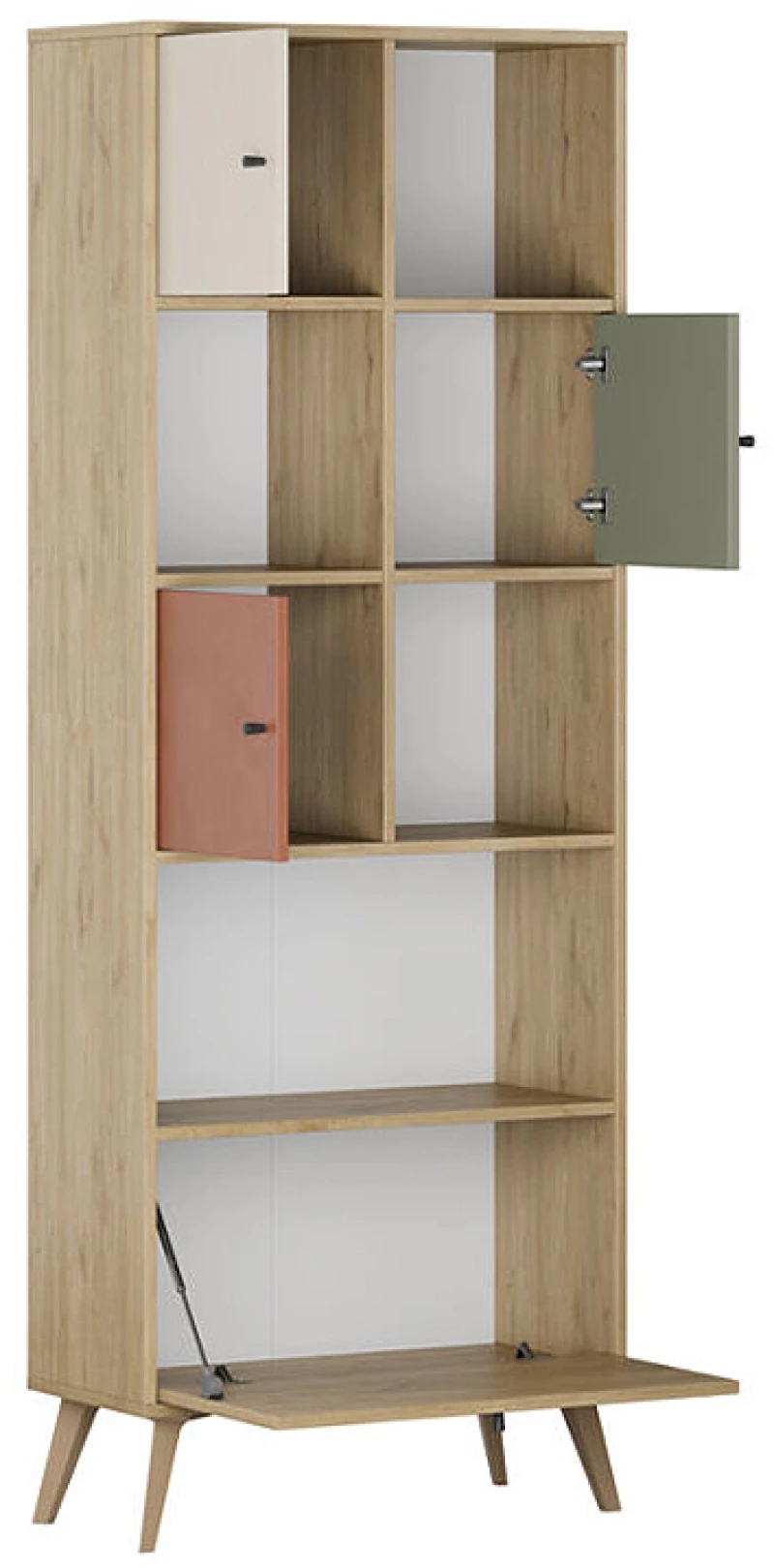 Βιβλιοθήκη Terra Megapap χρώμα florida oak 67x30x181εκ.