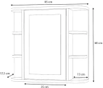 Καθρέπτης μπάνιου Diro Μegapap χρώμα λευκό 65x17,5x60εκ.