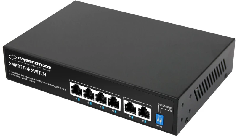 Esperanza ENS105 6-port Poe Switch 10/100 60W