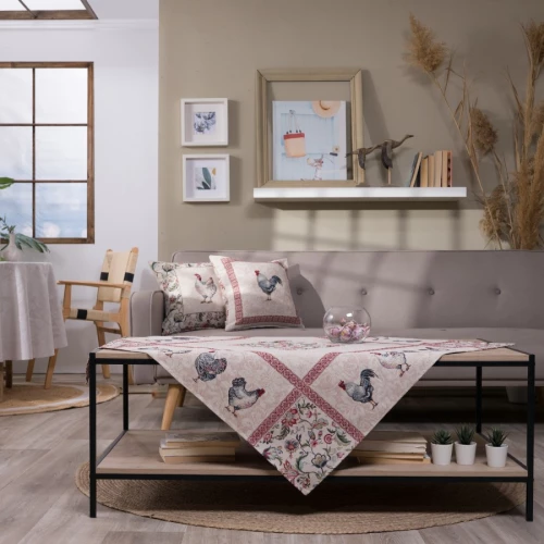 Πασχαλινό σετ Καρέ & Τραβέρσα Rooster Σετ 2 τεμαχίων  της Teoran pa_διάσταση: καρέ-τραβέρσα-rooster-σετ-2-τεμαχίων-100x100cm-40x100cm