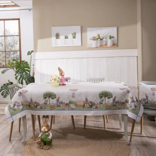 Πασχαλινό Τραπεζομάντηλο Pascal  της Teoran pa_διάσταση: τραπεζομάντηλο-pascal-140x140cm
