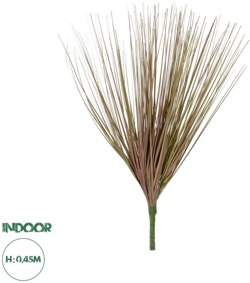 GloboStar® Artificial Garden BEIGE GRASS BOUQUET 21157 Τεχνητό Διακοσμητικό Μπουκέτο Grass Γκρι Y45cm