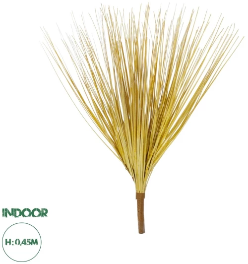 GloboStar® Artificial Garden YELLOW GRASS BOUQUET 21156 Τεχνητό Διακοσμητικό Μπουκέτο Grass Μπέζ  Y45cm