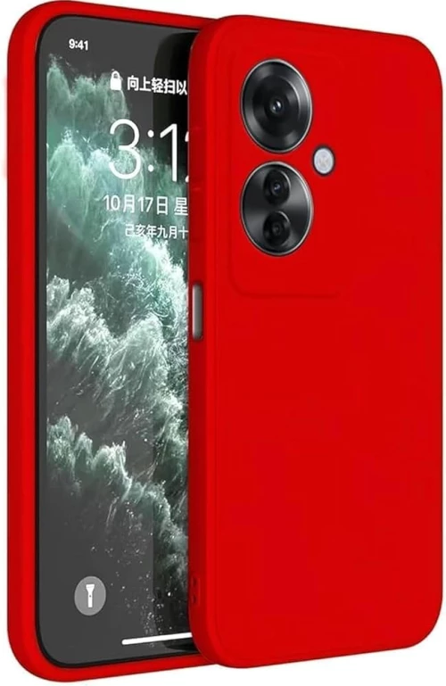 TechWave Soft Silicone case for Oppo Reno 11F red
