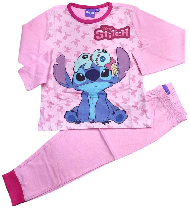 ΠΙΤΖΑΜΑ ΚΟΡΙΤΣΙ DISNEY LIL-STITCH LIL-2860 ΡΟΖ (3-8 ΕΤΩΝ)
