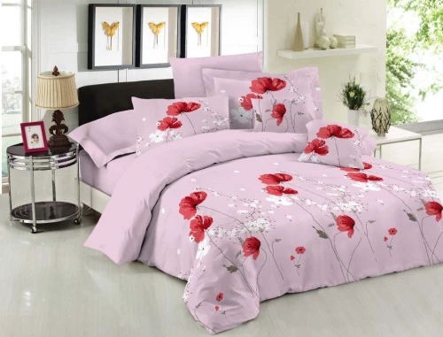 Σετ Σεντόνια Υπέρδιπλα με Λάστιχο 160x200x33 Premium Cotton 100% Anemone Pink, Le Blanc