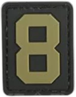 Pvc nume Σήμα  Νούμερο 8  (Μαύρο/Χακί)