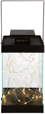 Φανάρι (Led) "Glorie" Sinthetical Μαύρο PU 14x13x30cm (1 τμχ.)