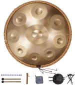 VEVOR Handpan Drum 22 in 9 Notes D Minor Steel Drum Hand with Mallets for Adult