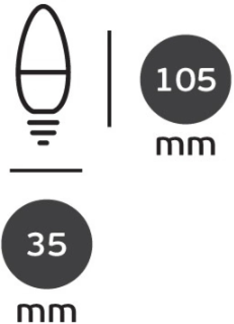 Κεράκι Led E14 9W Φυσικό Λευκό VK 03045-135742 E14
