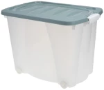 Κουτί αποθήκευσης πράσινο με ρόδες 60l Υ45x60x40εκ.
