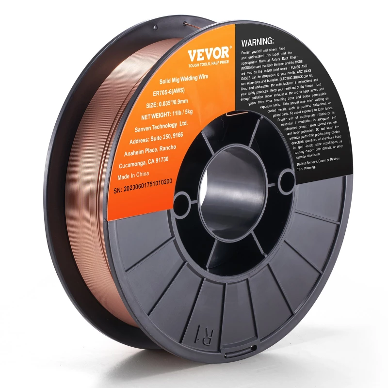 Σύρμα συγκόλλησης VEVOR Solid MIG ER70S-6 0,035 ιντσών 11LBS ήπιο σύρμα συγκόλλησης MIG