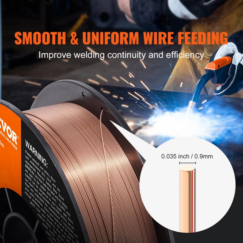 Σύρμα συγκόλλησης VEVOR Solid MIG ER70S-6 0,035 ιντσών 11LBS ήπιο σύρμα συγκόλλησης MIG