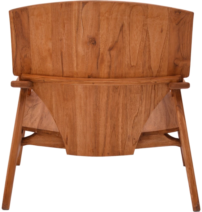 Πολυθρόνα Brazin pakoworld φυσικό teak ξύλο 72x71x77εκ (1 τμχ.)