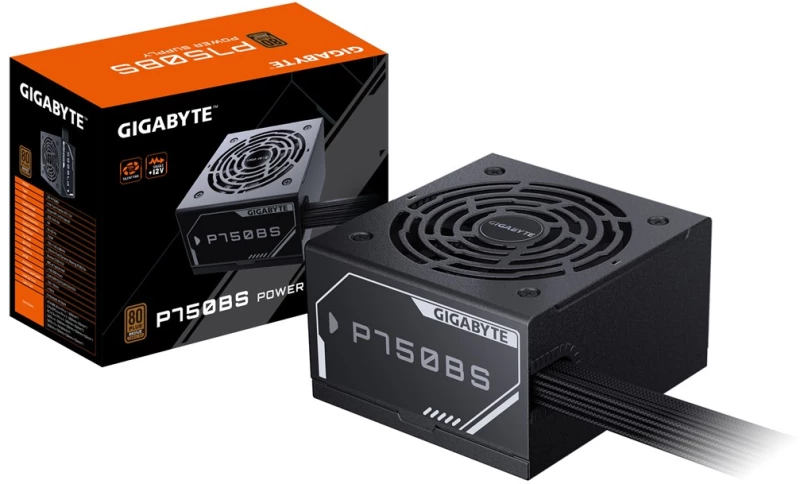 GIGABYTE P750BS Power Supply - PCI-E 6+2 Pin x 4, 80 PLUS Bronze, 120mm Fan, ATX compatible, EU Plug