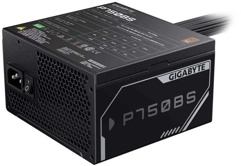 GIGABYTE P750BS Power Supply - PCI-E 6+2 Pin x 4, 80 PLUS Bronze, 120mm Fan, ATX compatible, EU Plug