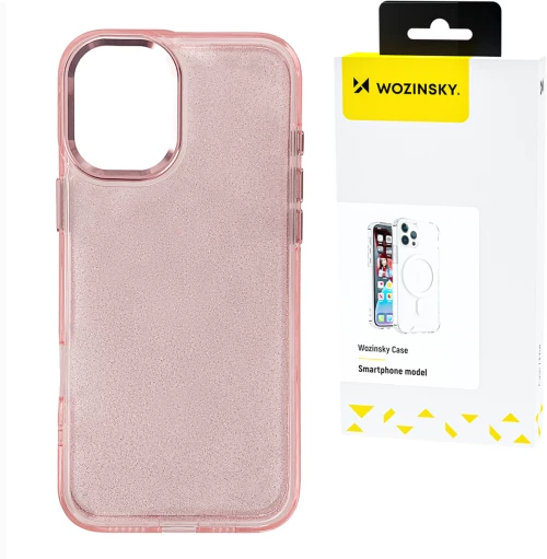 Wozinsky Glitter Case for Samsung Galaxy S25+ - Pink with Glitter