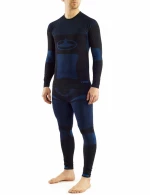 Viking Dante Thermoactive Underwear for Men Black-Navy 500-15-1717-15 Set XL