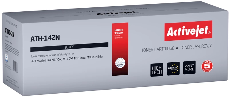 Activejet ATH-142N toner for HP printer, Replacement HP 142A HP142A W1420A Supreme 950 pages black with chip