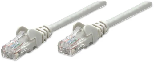 Intellinet Network Patch Cable, Cat5e, 2m, Grey, CCA, U/UTP, PVC, RJ45, Gold Plated Contacts, Snagless, Booted, Lifetime Warranty, Polybag