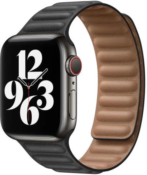 Λουράκι Devia Elegant Leather Apple Watch (38/ 40/ 41mm) Two-Tone Μαύρο