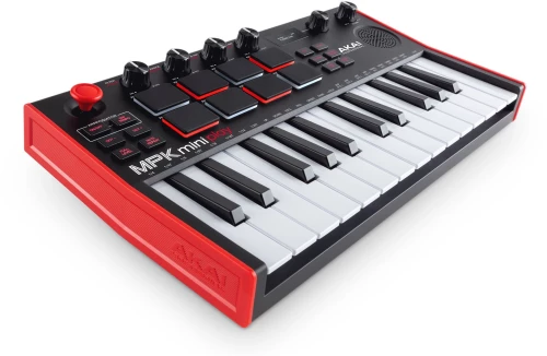 AKAI MPK Mini Play MK3 Control keyboard Pad controller MIDI USB Black, Red
