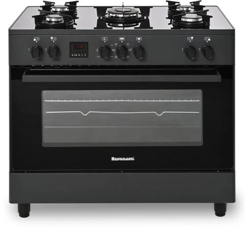 Ravanson KWGE-K90 black gas/electric cooker